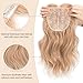 Benehair Long Wavy Hair Toppers for Women - 18 Inch Synthetic Pieces with Thinning Hair, 6