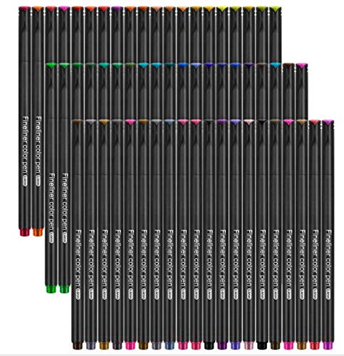 Lot de 60 feutres de couleur à pointe fine de 0,4 mm pour dessiner des croquis Cover