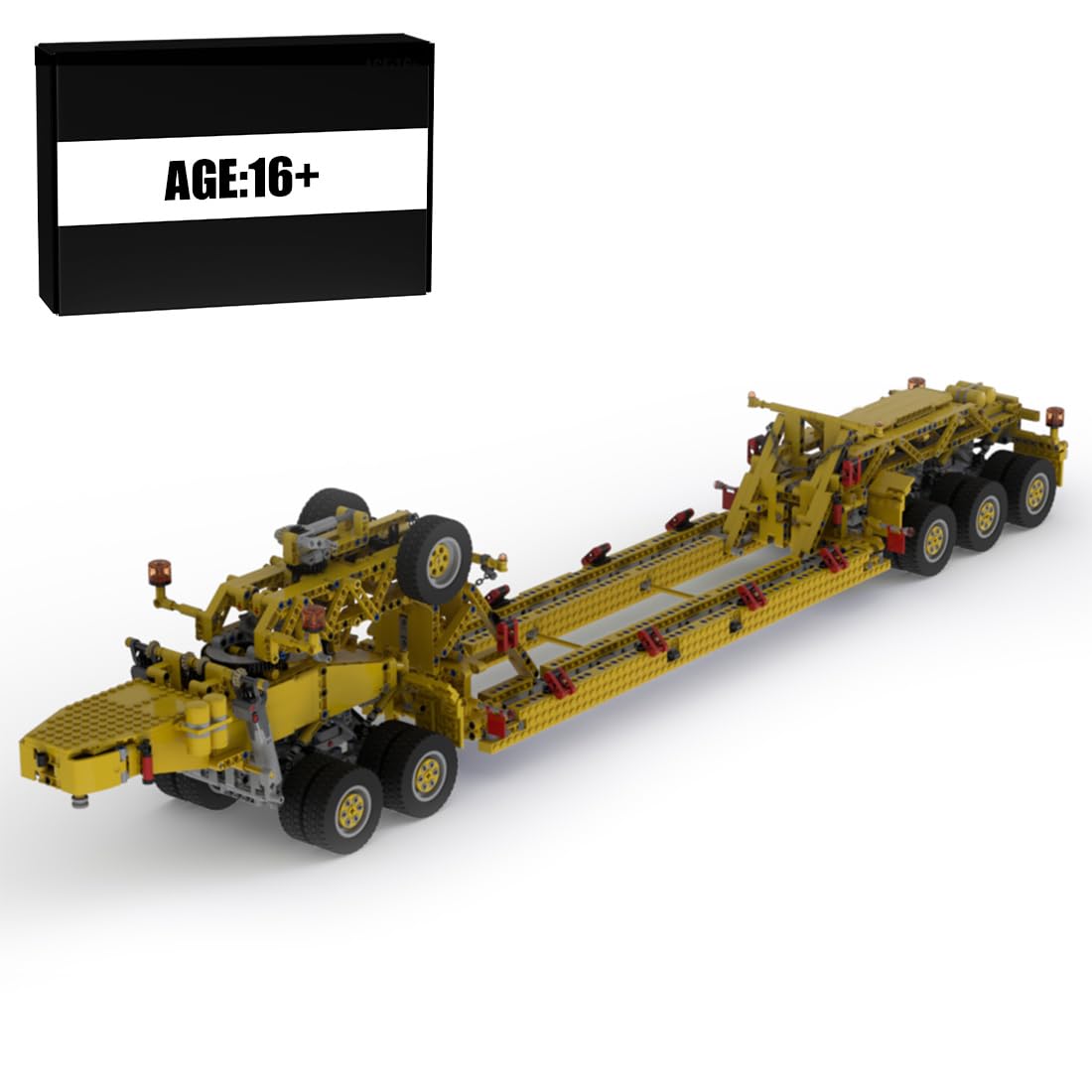 MasterBrickPlay Truck Crane Construction Kit, 2407 Pieces Clamping Building Blocks Set, Model Building Toy, Technology Tow Truck with Suspension Pallet Truck Building Blocks Model