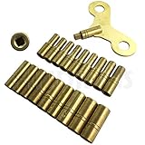 Jewellers Tools Set 18 Clock Winding Brass Keys 1.75mm - 6.0mm OR 000-15 Radiator Key Tool