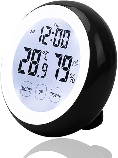 IraXpro Room Thermometer,Digital Hygrometer Indoor,Thermometer Temperature Monitor,Accurate Thermometer and Humidity Meter With Backlight,Clock&/Function,for Home,Office,Reptile,Baby Room,Greenhouse