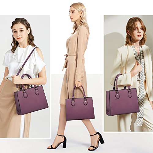 Image of CHICAROUSAL Crossbody Purses and Handbags for Women PU Leather Tote Top Handle Satchel Shoulder Bags (LiZ Purple)