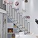 ZWLI DIY Tools Stair Handrails Arched U Step,Banister Support Parts Professional Indoor Outdoor Loft Villa Building Supplies,75/85/95cm