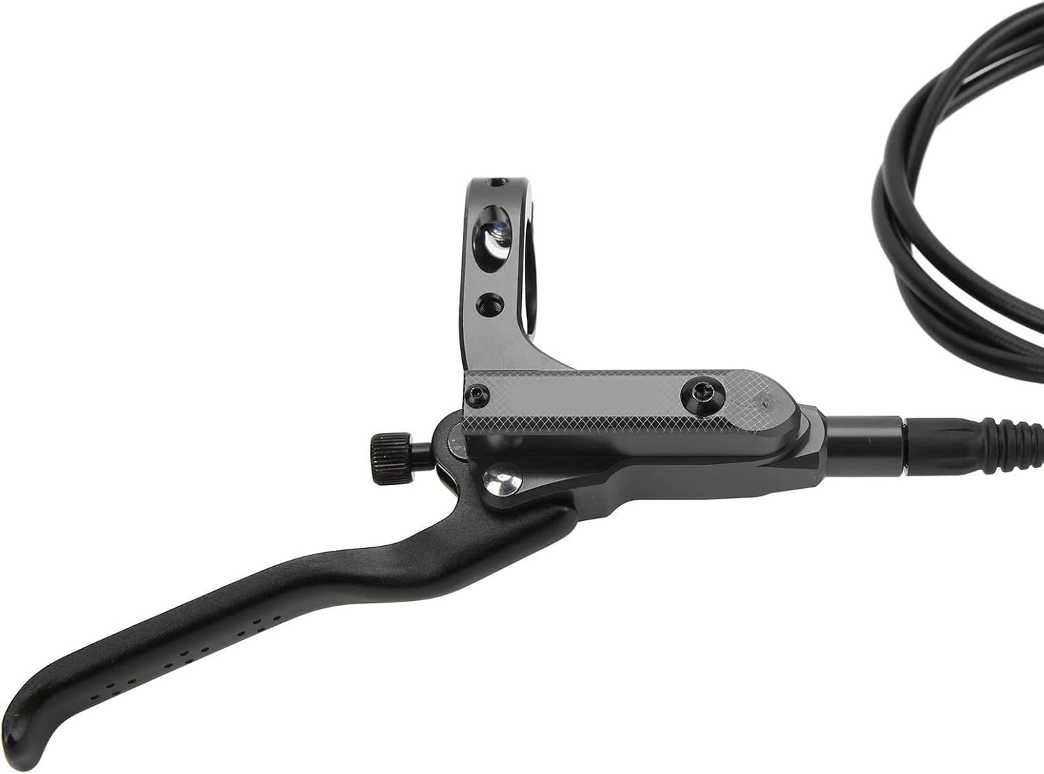 Alomejor 4 Piston Front Rear Hydraulic Disc Brake Mountain CNC Bilateral Oil Brake Oil Pressure Caliper Hydraulic Disc Brake Assembly Set(Black)