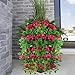 CITYES 2 Pcs Artificial Hanging Flowers for Outdoors Bougainvillea Artificial Vines Rose Red UV Resistant Faux Flowers for Outdoor Planters Wall Porch Patio Balcony Garden Yard Outside Basket Decor