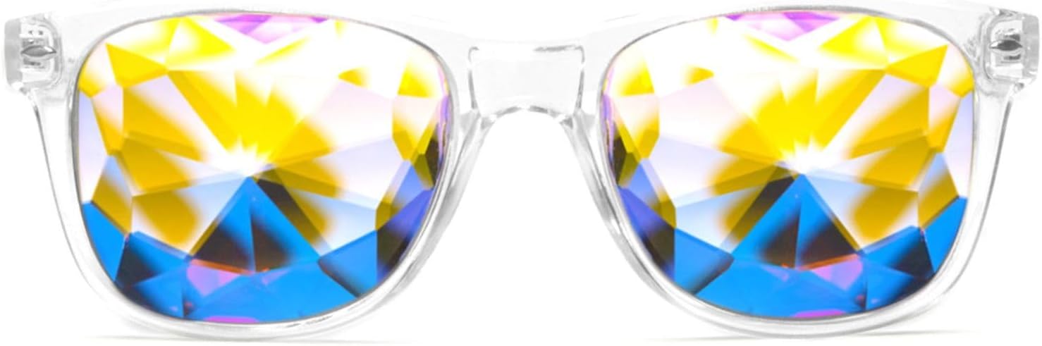 GloFX Ultimate Kaleidoscope Glasses - Rainbow EDM Rave Light Diffraction Festival Eyewear