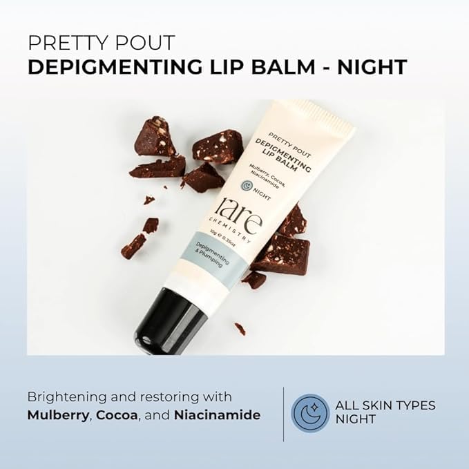 Image of Depigmenting Night Lip Balm| Unisex Lip Balm| With Goodness of Niacinamide, Mulberry, & Cocoa| 3-in-1 lip balm as it Moisturises, Hydrates and gives a pluming effect| 10gms