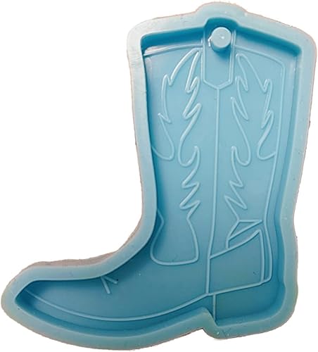 appuivbt Molde de resina para botas de vaquero molde de silicona para resina epoxi llavero colgante de joyería molde de fundición de resina para