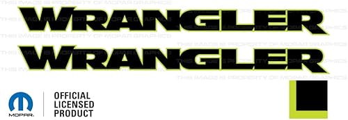 Miniatura 9 de Decal Mods Wrangler Hood - Calcomanía de vinilo para Jeep Wrangler JKJLJT (2007-2024), color negro con contorno azul FBBLUO (juego de 2)  FJ3V7