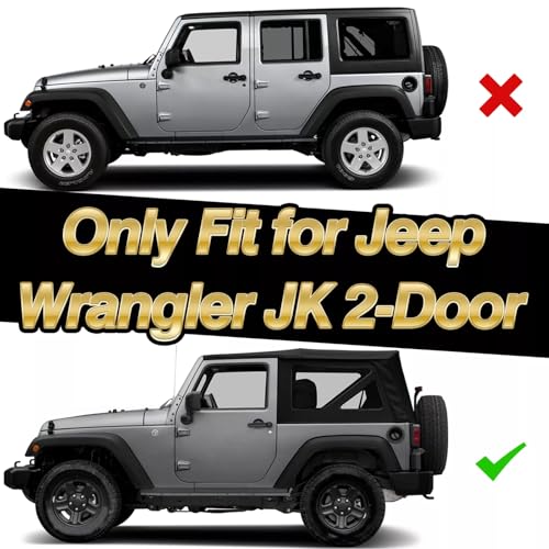 Estribos 6 pulgadas Jeep Wrangler JK 2 puertas 2007-2018 negro miniatura 7