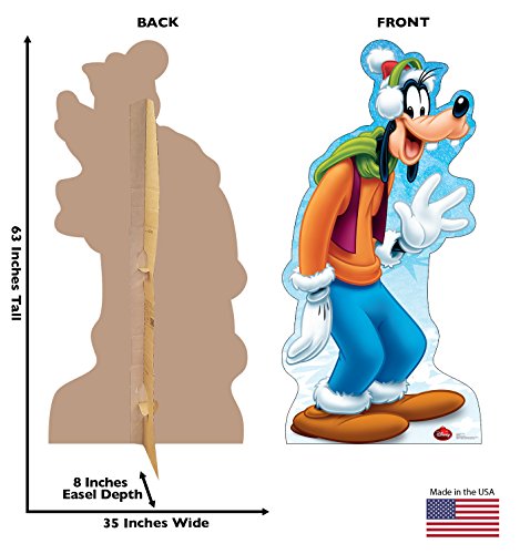 Image of Cardboard People Holiday Goofy Life Size Cardboard Cutout Standup - Disney Holiday Collection