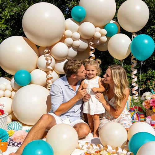 Image of 32Pcs White Sand Big Balloons 18 Inch, Round Large Latex Party Balloons for Birthday Wedding Decorations.(Sand White)