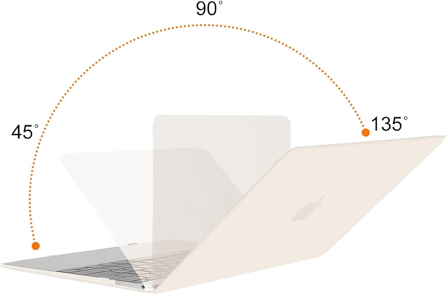 MOSISO Compatible with MacBook 12 inch Case with Retina Display (Model: A1534, Release 2017 2016 2015), Plastic Hard Shell Case & Keyboard Cover Skin, Beige - Image 3