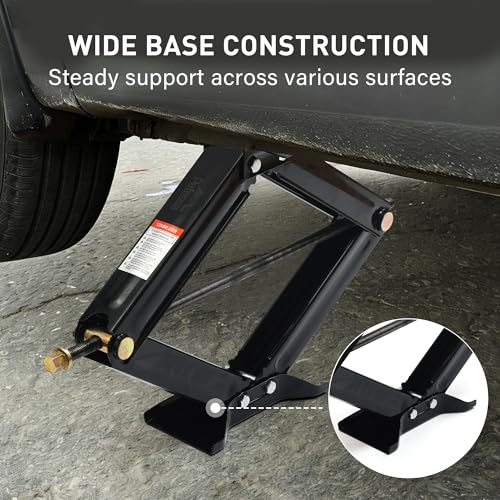 Image of RV Scissor Jack Stabilizer 7500lbs Heavy Duty 24 inch RV Trailer Stabilizer Leveling Scissor Jack for RV Camper with Crank Handle (New 24'' 1pc)