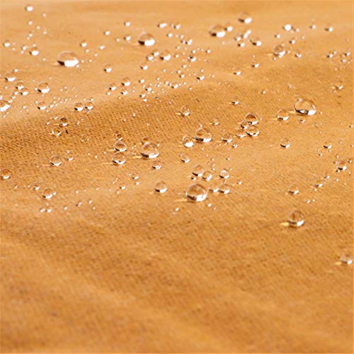 Whiteduck 6'X8' Canvas Tarp 18 Oz/37 Mil Heavy Duty Waterproof Uv Resistant, Rustproof Grommets, Industrial & Commercial Use Cloth Tarp (Finished Size: 5'6"X7'6", Tan) #TOP5