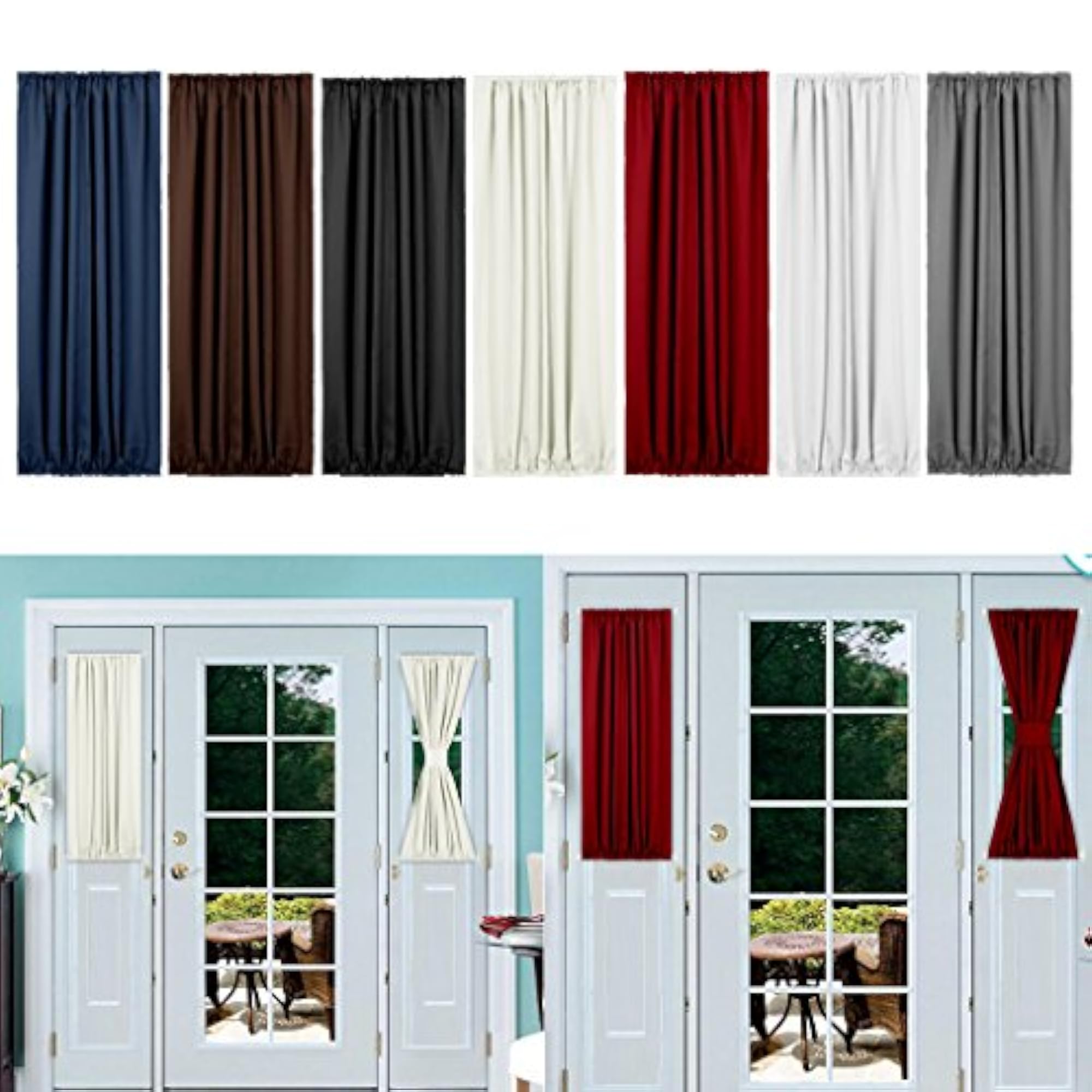 Sliding Window Door Curtain Blackout Panel Rod Pocket Beige