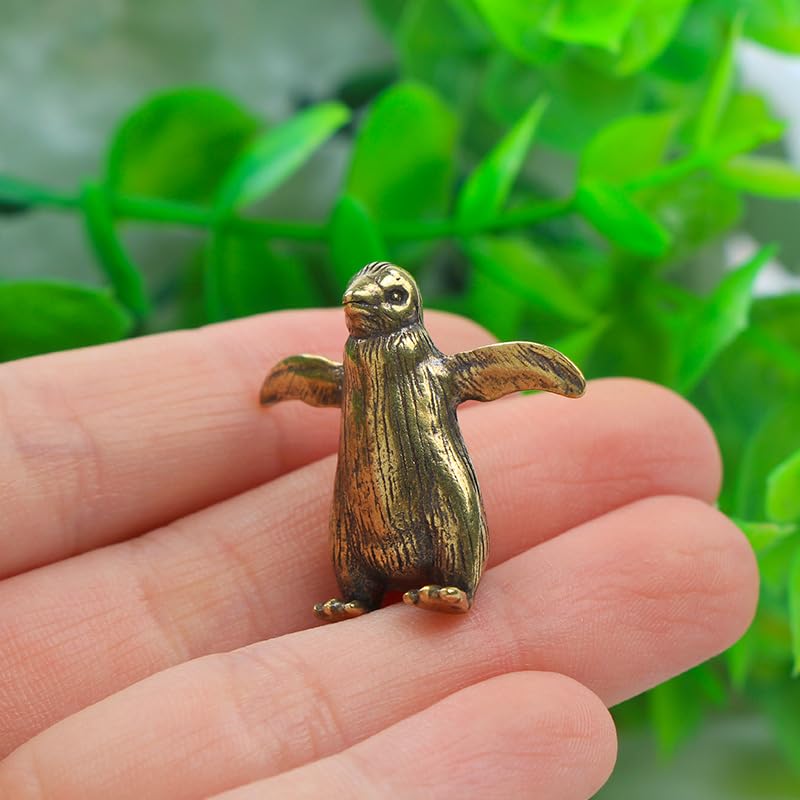 3 Figuras Decorativas de Brass Pingüino miniatura 2