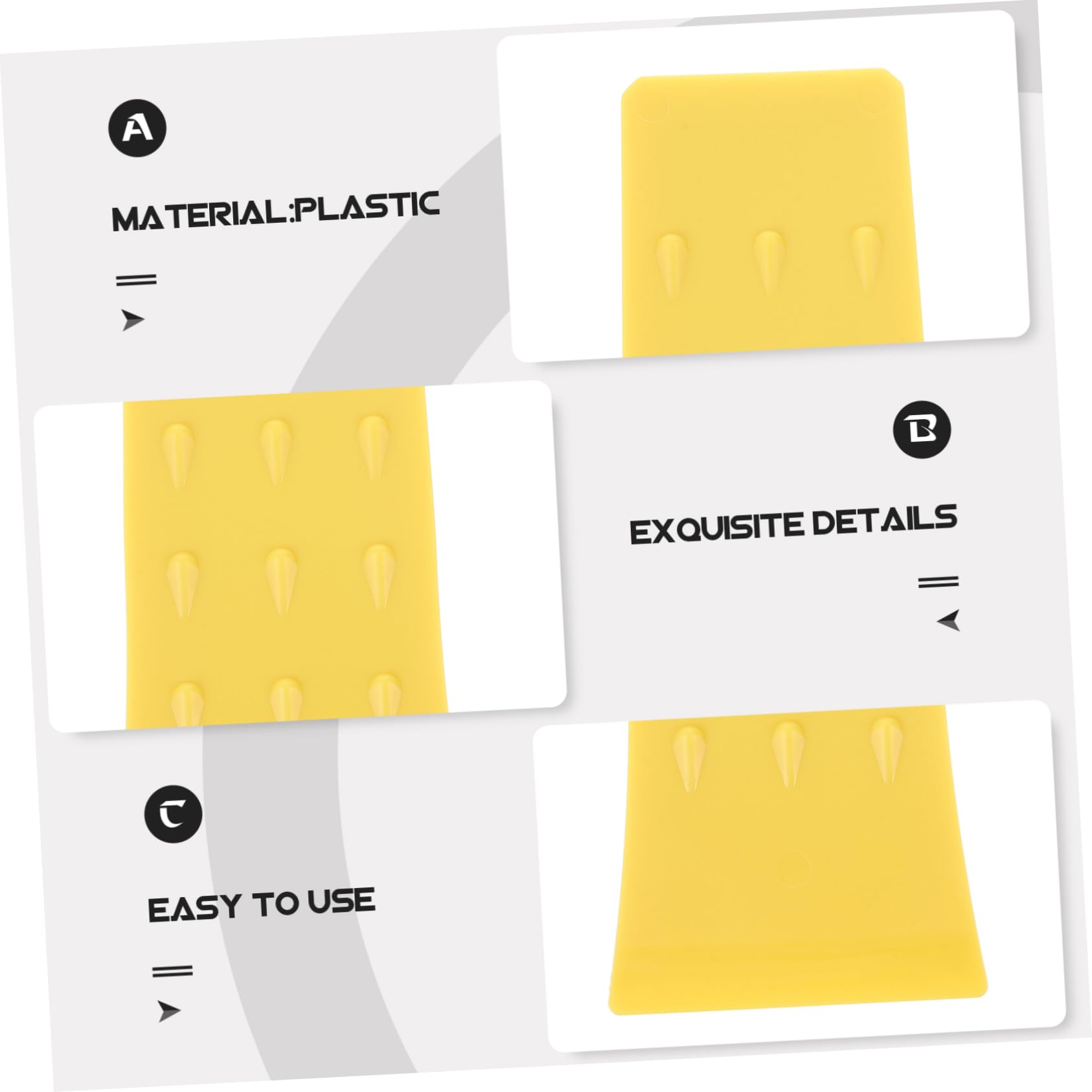 Lot De 4 Cales De Bûcheron en Plastique Jaune pour Abattage D'Arbres Coupe Hachage Fendage Carrées pour Outil D'Exploitation Forestière