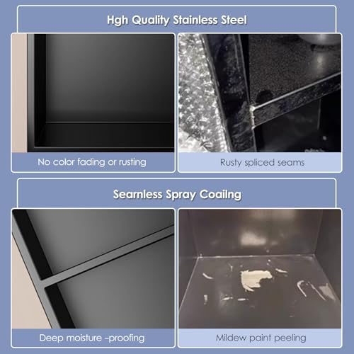 Stainless Steel Shower Niche, Recessed Shelf Wall Insert for Bathroom Storage, Organize Shampoo and Soap Efficiently