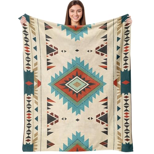 Aipon Boho Aztec Throw Blanket 50'x 60', Western...