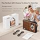 COLSUR Retro Radio mit Bluetooth Lautsprecher, Tragbarer Vintage Radio mit AM/FM Radios mit Batterie Wiederaufladbarer Lautsprecher mit Küchenradio Unterstützt USB/TF/AUX Funktion Geschenke für männer