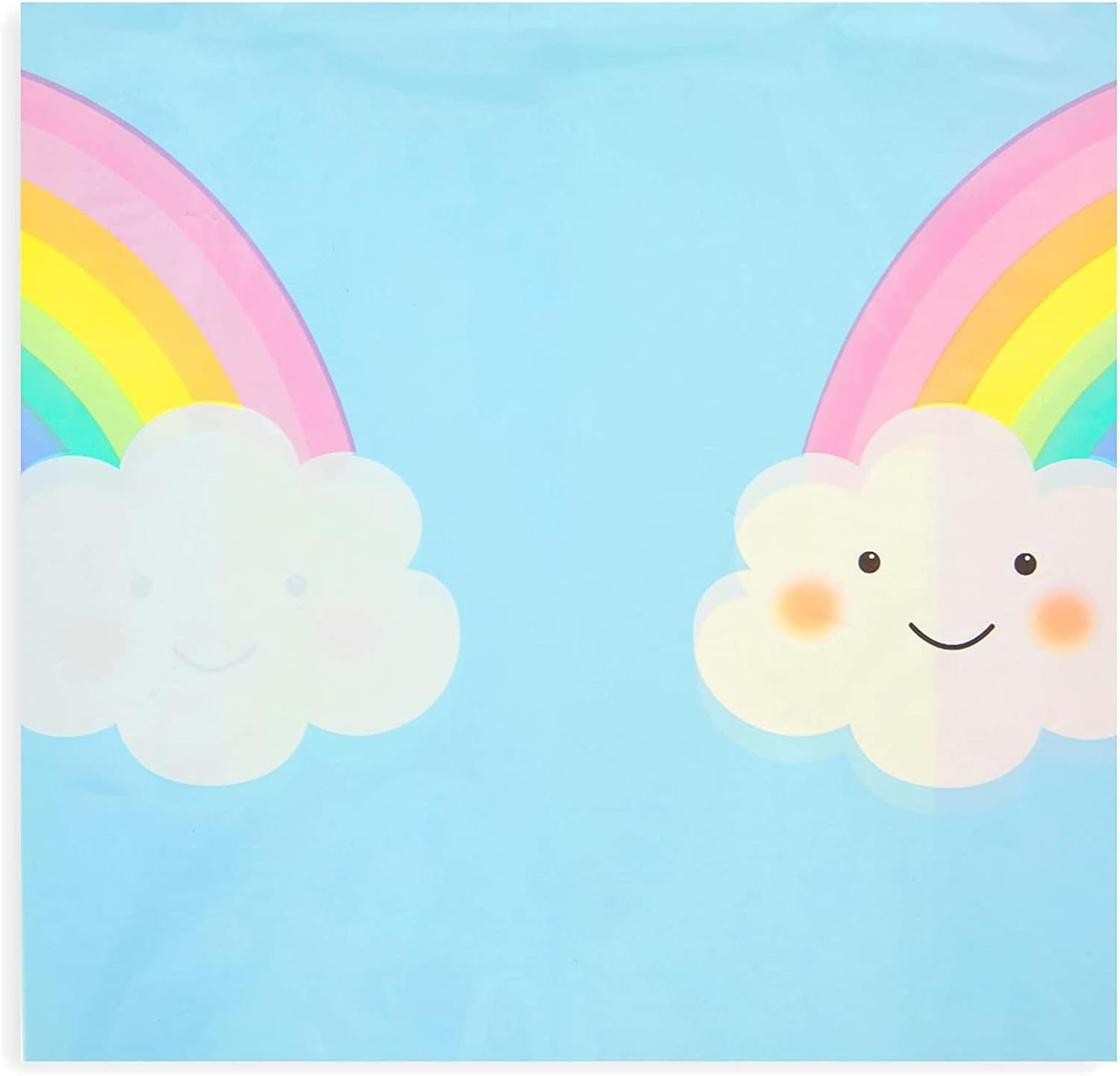 BLUE PANDA 3 Pack Pastel Rainbow Tablecloth for Baby Shower Decorations, Unicorn Birthday Party (54 x 108 in)