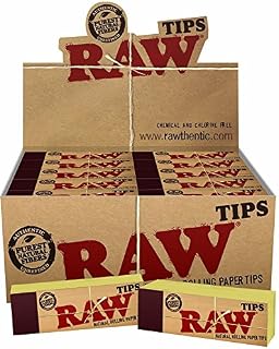 500 Raw Rolling Papers Filter Tips (10 Booklets of 50) Standard Size Vegan