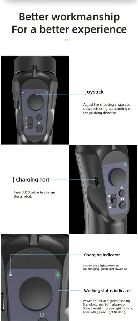 Gimbal Stabilizer for iOS Android Gimbal Smartph Video Record Gimbal Stabilizer