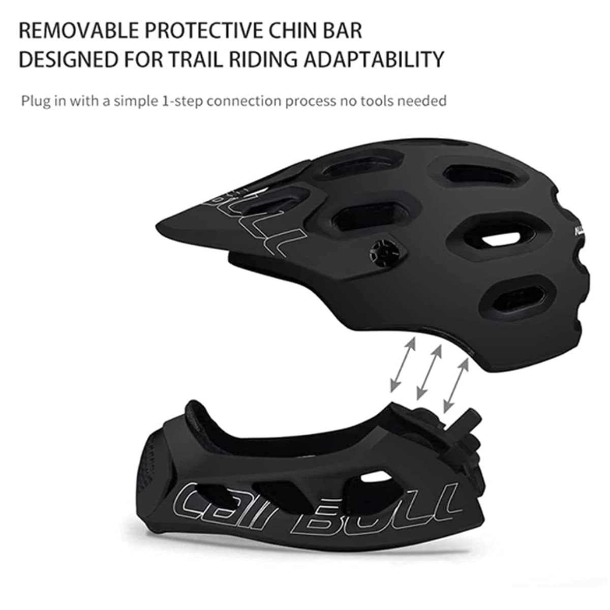 Integralhelm Mountainbike - Abnehmbarer Fullface Helm Für Erwachsene