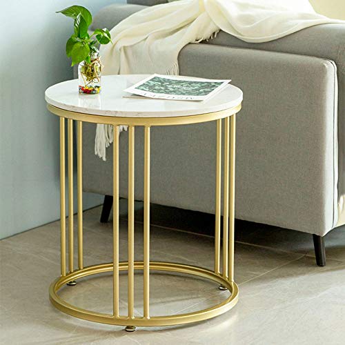 Table d'appoint gigogne structure en métal et marbre premium - 2