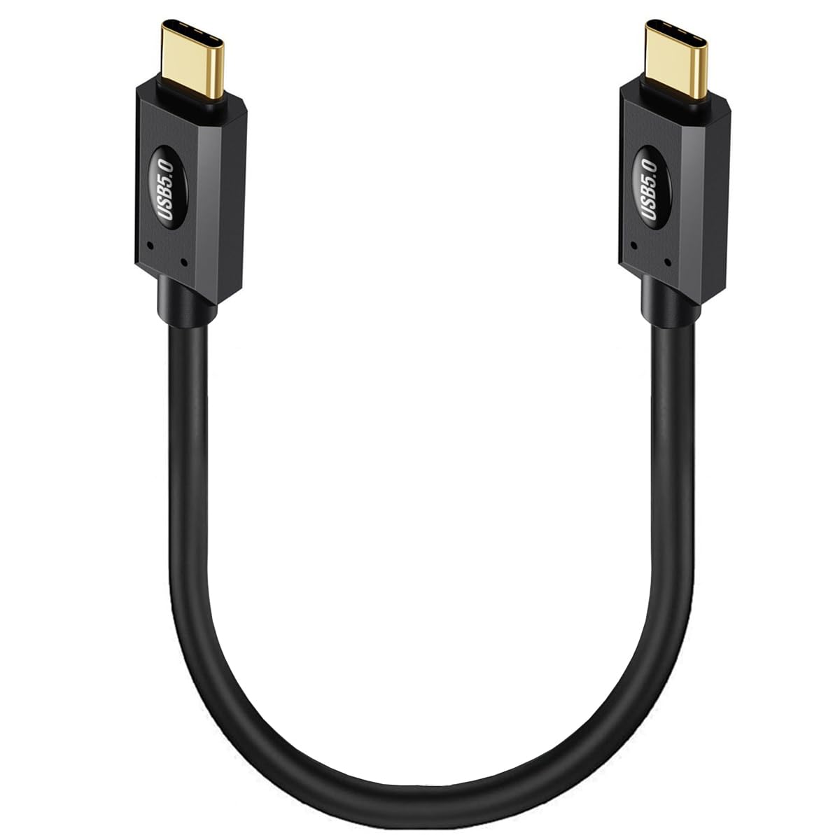 Короткий кабель Thunderbolt 5, PD3.1 240 Вт, 80 Гбит/с, USB C «папа-папа», поддерживает дисплеи HD 16K/Dual8K, совместим с Thunder