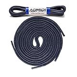 AOMIDI Waxed Round Shoelaces (2 Pairs) - for Oxford Dress Shoes Boots Leather Shoe Laces (32" inches