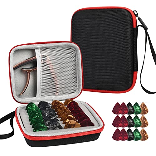 Gujugm Étui de rangement pour médiators de guitare avec 15 médiators et 15 médiators - Les Beatles, Paul McCartney, John Lennon, RIngo Starr, George Harrison Gujugm Étui de rangement pour médiators de guitare avec 15 médiators et 15 médiators