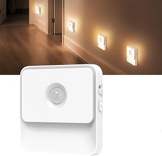 Rechargeable LED Night Light with Indoor Motion Sensor, Dimmable Warm White Lighting, Perfect for Kids Room, Corridor, Staircase and Kitchen.