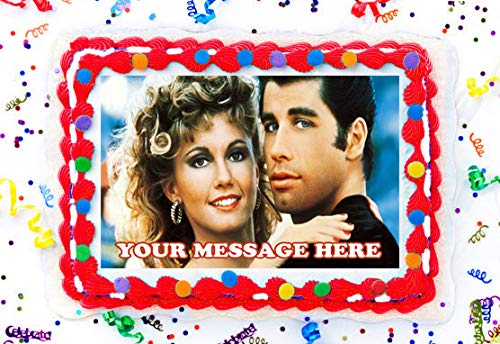 Grease Cake Topper Edible Image Personalized Cupcakes Frosting Sugar Sheet (8\" X 11\" Cake Topper)