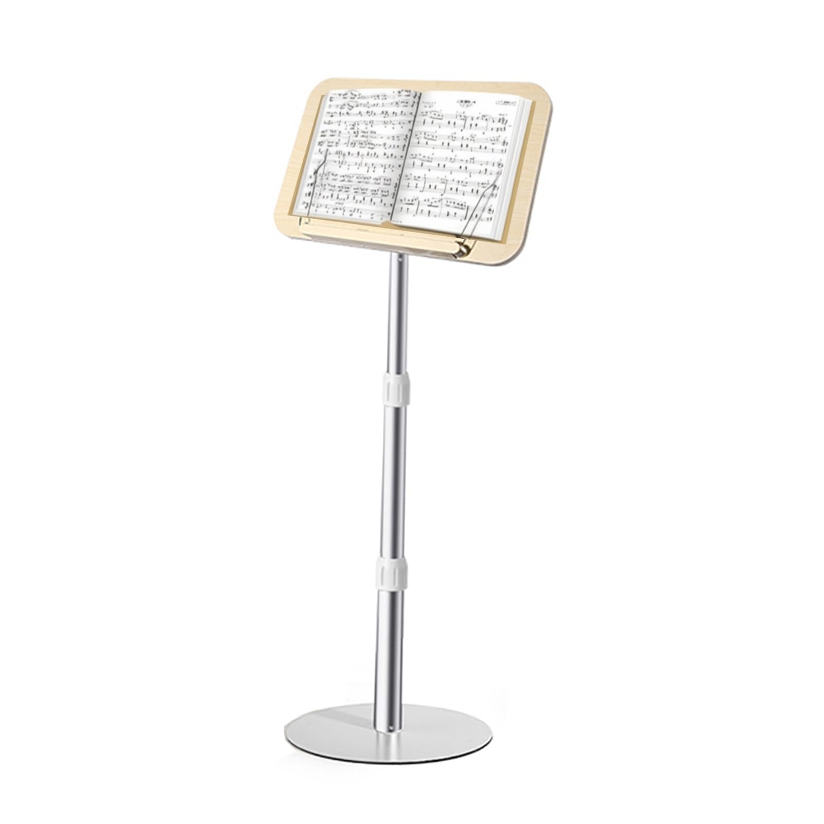 Supporto da pavimento regolabile per lettura e musica, design autoportante per un uso versatile in varie impostazioni