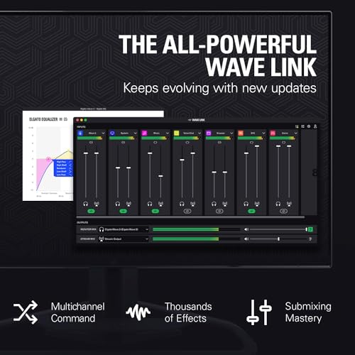 Wave:3 microfono con braccio a profilo basso, regolabile, con canalina per cavi, ideale per podcast, streaming, gaming, home office, software di mixaggio gratis, Plug & Play per Mac, PC - Microfono streaming - Immagine 4