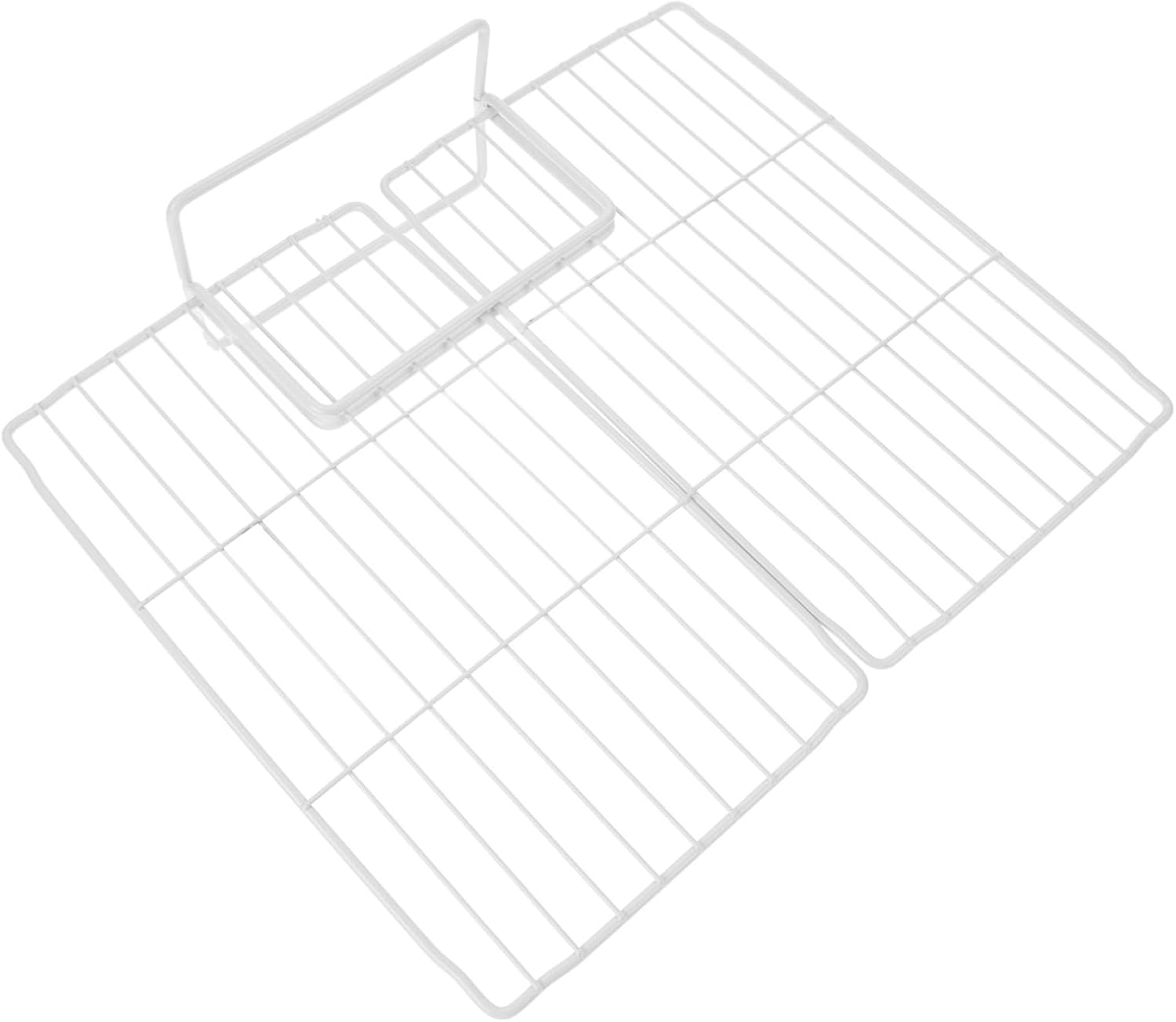 2pcs Freezer Divider Organizer Iron Mesh Shelf Dividers for Refrigerator Freezer for Drinks Snacks More Easy to Install Wide High