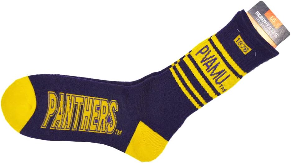 Prairie View A&M University Socks- Purple/Gold