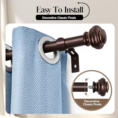 Simewin LKCR005 Heavy Duty Curtain Rods thumb #1