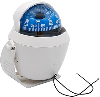 Sea Marine Compass with Mount Compasses Ball Waterproof for Boat Caravan White Sea Marine Compass with Mount for Boat Caravan Truck Car Navigation Compass Boat Sea Marine