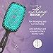 Curl Keeper Flexy Hair Brush, Turquoise - Detangling Hair Brush with Flexible Bristles for Shower Use, Combing Through Curls & Removing Tangles - Lightweight Hair Accessories for All Hair Type