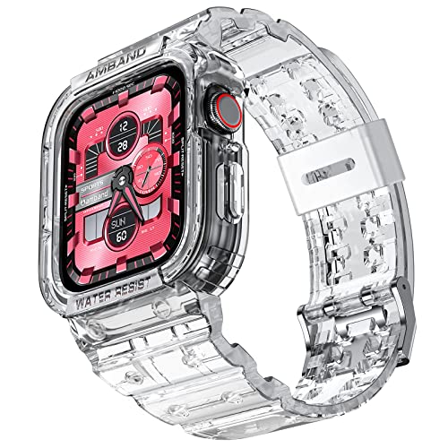 amBand(�A���o���h) Apple Watch�p�o���h 44mm 42mm �o���p�[�P�[�X�t�� �����Y�o���h iWatch�V���[�Y 6 5 4 3 2 1 SE�p �X�|�[�c �~���^���[ �ی�P�[�X �v���e�N�^�[ ������Ռ��ւ̃v���e�N�V���� 42mm/