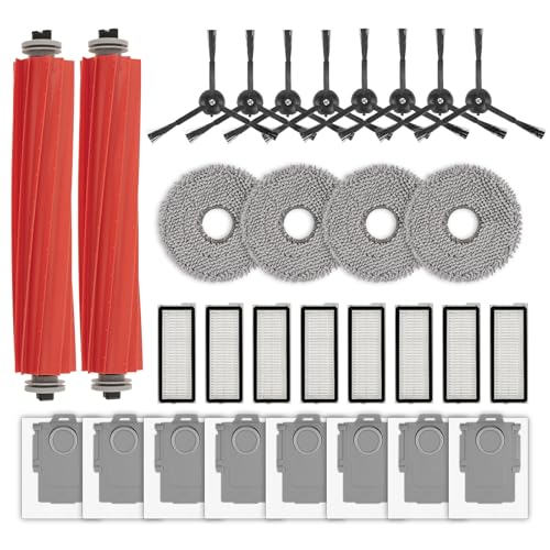 (30�p�b�N) QRevo S �����p���i Roborock Qrevo S�AQrevo Pro�AQrevo MaxV�AQRevo Plus���{�b�g�|���@�A���[���[�u���V2�{�A�u���b�N�T�C�h�u���V8�{�A�_�X�g�o�b�O8�AHEPA�t�B���^�[8�A���b�v�p�b�h