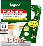 Legona Schlupfwespen gegen Lebensmittelmotten – 3 Lieferungen je 2 Träger – Mottenschutz für Küche und Vorrat – Alternative zur Mottenfalle