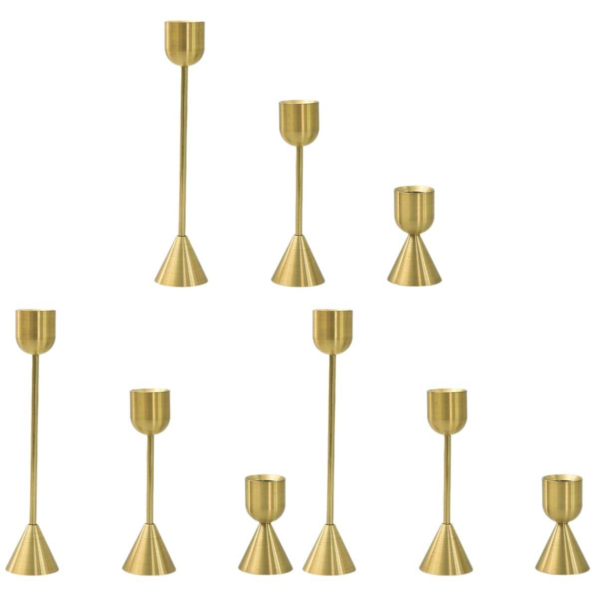 Zerodeko 3 Sätze Stumpenkerzenhalter Kerzen Tischdekorationen Kerzengirlande Kandelaber Kerzenhalter Dekorativ Kerzenständer Aus Gold Silberne Kerzen Leuchter Eisen Golden 3 Stück * 3