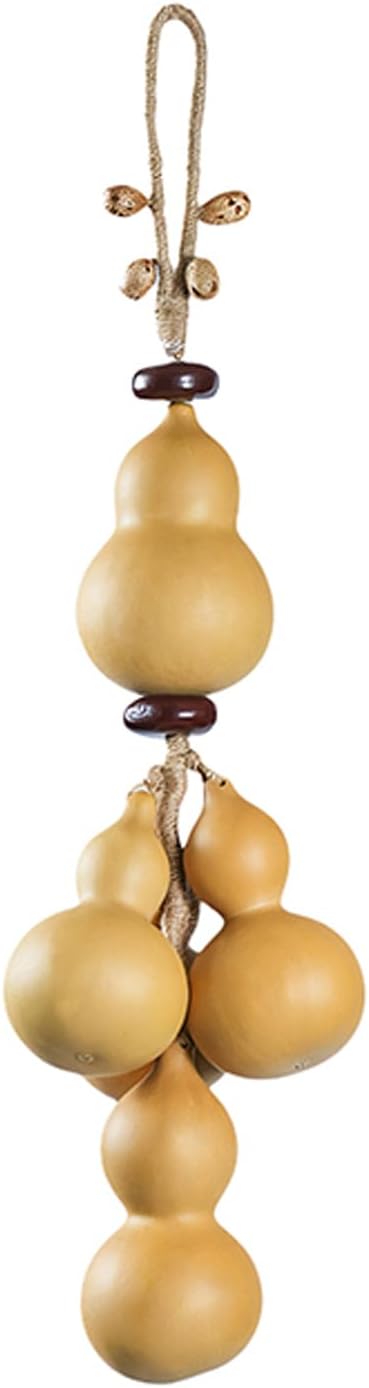 RSBFER Natural Dried Gourd String Decorations, Handwoven Home Decor, Feng Shui Wall Hanging for Entryway, Living Room & Office,5pcs