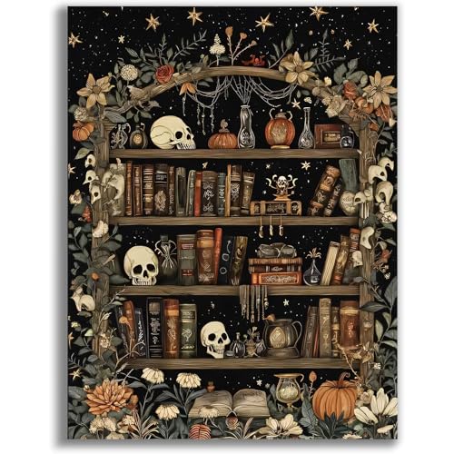 Jakener Cross Stitch Kits for Adults Beginners, Book Stamped Embroidery Kits for Adults, 11CT Counted Embroidery Needlepoint Kits Fun DIY Crafts Home Decor 12x16 Inch