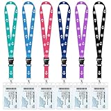 Cruise Lanyards, Waterproof Cruise Lanyard with Detachable Buckle & ID Badge Holder for Cruises Ships Key Cards, Cruise Essentials & Must Have Accessories (6 Pcs with 6 Colors)