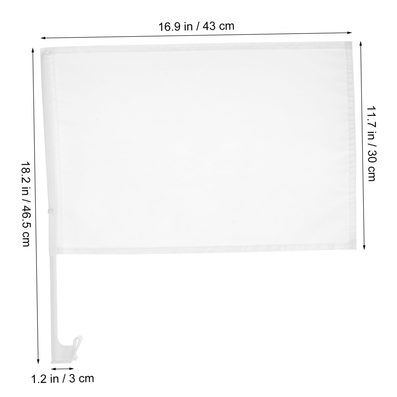 ASAKKURA 4pcs Blank Handheld Flags for Car Decoration Lightweight Fan Cheering Flags Sticks for Sports Events and Competitions